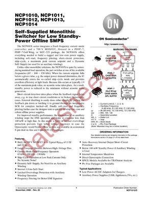 NCP1012ST65T3G datasheet  